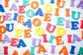 Colourful set of vowels