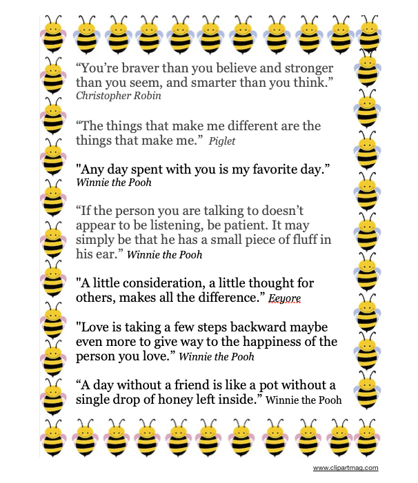 winnie-the-pooh copywork